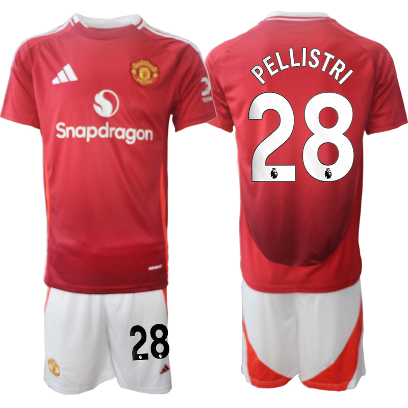 Men 2024-2025 Club Manchester United home Red #28 Soccer Jersey->manchester united jersey->Soccer Club Jersey